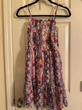 Women’s Sincerely Jules Medium Floral Tiered Sundress Adjustable Straps